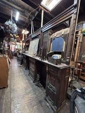 Vintage 10’ Oak Back Bar We Have Two Matching That Are Identical. Priced Each picture
