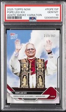 2025 TOPPS NOW WHITE SMOKE VAR #POPE1SP POPE LEO XIV 213/267 PSA 10 picture