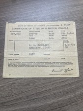 Antique Certificate Of Title 1926 Nash Sedan (6) picture