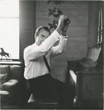 ORIGINAL PHOTOGRAPH OF RICHARD NIXON PLAYING THE PIANO 1967 #152020 picture