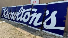 LARGE PORCELAIN NEON KNOWLTONS CREAMERY SIGN PANELS 32’x6’ MAN CAVE FENCE 8 Pcs. picture