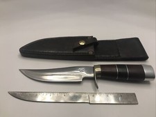 Custom Knife Clarence Austin Miller Made CAM North Carolina 10.5” Rare Sheath picture