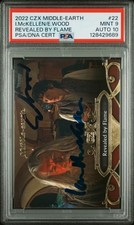 Ian McKellen/E. Wood Signed 22' CZX Middle-Earth Revealed By Flame #22 PSA 9/10 picture