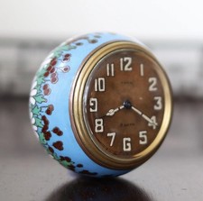 Zenith for Raymond C Yard Cloisonné Ball Clock 8-Day Desk Clock Switzerland 1930 picture