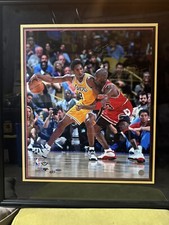 Michael Jordan & Kobe Bryant Double autographed picture. Panini 18/25 picture