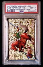 Pokémon 1999 Legend Of Zelda Ocarina Of Time N64 Phone Card PSA 10 GOLD HOLO picture