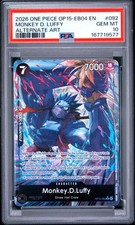 2026 ONE PIECE OP15-EB04-ADVENTURE ON KAMI'S ISLAND #092 MONKEY D. LUFFY PSA 10 picture