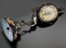 RARE ANTIQUE MANTEL CLOCK | VIENNESE ENAMEL 6 SCENE, CA1880s W/EARLIER MOVEMENT picture