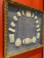 A Set Of Eighteen Carved White Jade Belt Plaques, Qing Dynasty. picture
