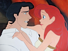 Disney's The Little Mermaid Production cel w/ Ariel and Prince Eric - w/COA picture