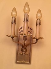 Vintage Lighting nine large Gothic sconces picture