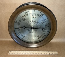 Antique DM Dillon Steam Boiler Works Crosby Steam Gage &Valve Co Large Gauge picture