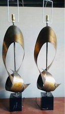 Beautiful Pair of Harry Balmer/Richard Barr Brutalist MCM Table Lamp picture