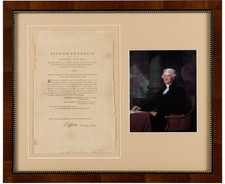 Thomas Jefferson Signed Act of Congress 1790 as Secretary of State with PSA picture