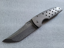 John Barker Knives Custom Hokkaido XL, Damascus Blade/Accents, Strider Hole picture