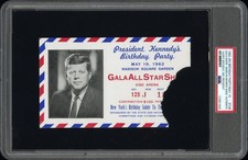 1962 JOHN F KENNEDY BDAY MARILYN MONROE SINGS HAPPY BDAY MR PRESIDENT TICKET PSA picture