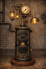 Steampunk Floor Lamp With Antique 