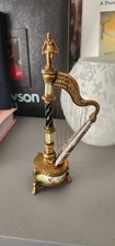 Hermann Bohn Enamel Harp Desk Clock picture