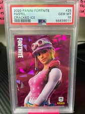 2020 PANINI FORTNITE SERIES 2 PASTEL CRACKED ICE USA PRINT PSA 10 GEM MINT picture