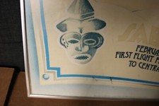 SABENA AIRWAYS POSTER ( First Flight from Brussels To Central Africa) picture