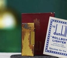 Early 1930s Dunhill Rollboy Vintage Fuel Lighter Near Factory Condition picture