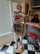 Hand Carved Character Knight 25 Cent Mills Silver Palace Castle Slot Machine picture