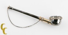 14K White & Yellow Gold With Diamonds 3-piece & Poker Pipe picture