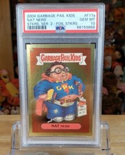 2004 Garbage Pail Kids NAT NERD Superman Parody Gold Foil ERROR PSA 10 Gem *READ picture