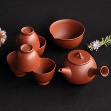 Yamada Jozan II Tokoname Red Clay Kyusu Tea Set with Paulownia Box Teapot 100ml picture