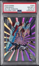 2020 PANINI ON THE HORIZON #OH2 TOM BRADY PSA 8 AUTO 10 picture