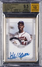 2017 TRANSCENDENT AUTOS HOLDING AWARD #TCA-HA HANK AARON BGS 9.5 picture