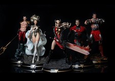 MARVEL PHOENIX FORCE SAGA SET OF 5 CUSTOM STATUE 1/4 SCALE RARE + SIDESHOW BOOK picture