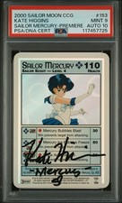2000 Sailor Moon CCG Kate Higgins Sailor Mercury PSA 9 Auto 10 picture