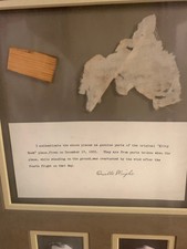 ORIGINAL WOOD & FABRIC FROM KITTY HAWK FLYER - 1903 FIRST FLIGHT, WRIGHT BROS. picture