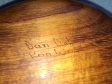 Dan DeLuz Signed Hawaiian 100% Pure Koa Wood 9-piece salad set. Extremely rare. picture