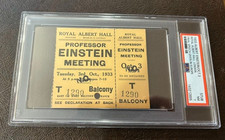 1933  EINSTEIN OCT 3 ROYAL ALBERT HALL LONDON FINAL SPEECH IN EUROPE STUB PSA 7 picture