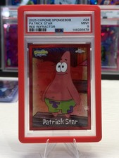 2025 Topps Chrome SpongeBob SquarePants Patrick Star /5 True Red #24 5/5 Bookend picture