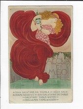 1916 Italian Art Advertising Postcard Acqua Minerale Meo Art Nouveau F Nonni picture