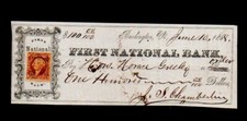 1868 - Fantastic Check signed by Horace Greeley - Autograph picture
