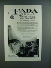1925 Fada Neutrola Grand Radio Ad - Tune in tonight picture