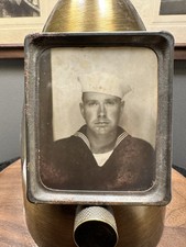 Vintage Found PHOTOMATIC Phonebooth Photo Handsome Sailor Man WWII 1940s picture