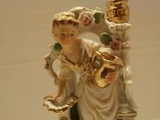 RARE ANTIQUE CAPODIMONTE PORCELAIN FIGURINE FROM ITALY ITALIAN TICHE ART picture