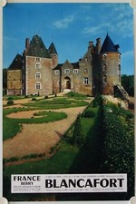 France CHATEAU BLANCAFORT Tourism Poster (Dear) 1969 Route Jacques Coeur picture