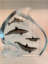 Wyland “Light in the Sea” Dolphin Lucite Acrylic Sculpture Large Marine Art picture