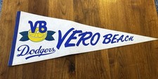 Vintage LOS ANGELES DODGERS Vero Beach Baseball Large Felt Pennant -RARE picture