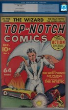 TOP-NOTCH COMICS #1- CGC 7.5 VERY FINE- PRE-WWII 1939 ORIGIN THE WIZARD picture