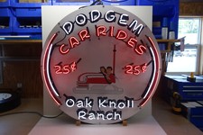 BUMPER CARS CUSTOM NEON FLASHING ANIMATED SIGN . HUGE 45