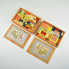 Vero Building Set - Building Blocks - GDR Wooden Toy - Vintage Wood picture