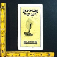JAP-A-LAC Model Floor Process - Vintage Early 1900's - Glidden Paints, Varnishes picture