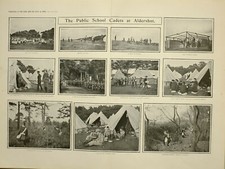1903 PRINT ARTICLE PUBLIC SCHOOLS IN CAMP AT ALDERSHOT CYCLIST CORPS WINCHESTER picture